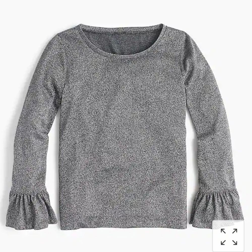 J. Crew Sparkle Bell Sleeve Top NWOT